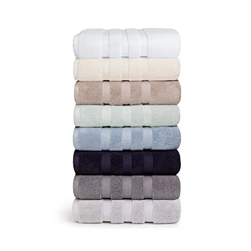 Vivendi Infinity Zero Twist 100% Cotton 8-Piece Towel Set, 4 Bath, 2 Hand, 2 Wash (Taupe)