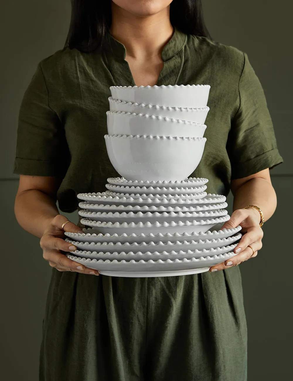 White Pearl Stoneware Cereal Bowl