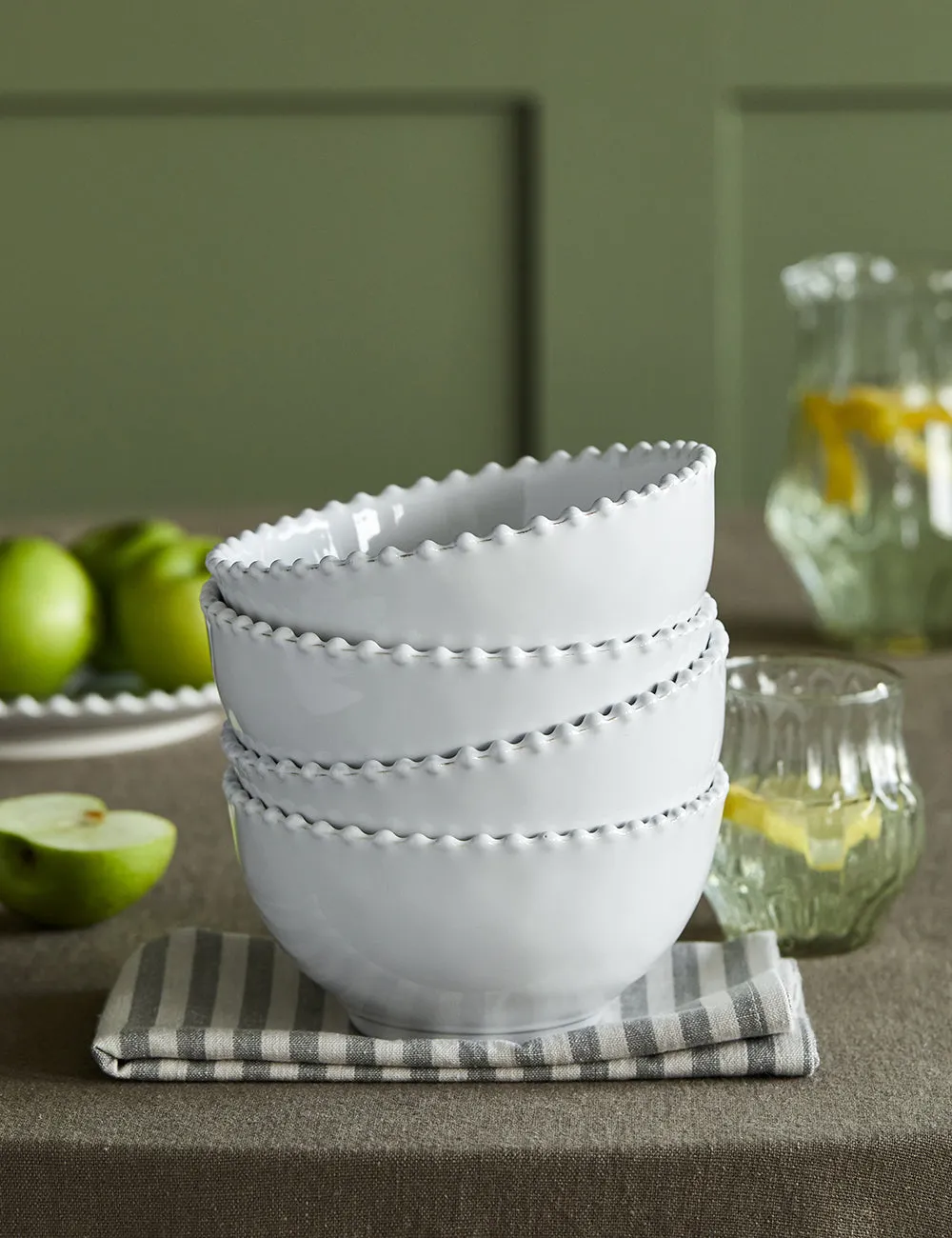 White Pearl Stoneware Cereal Bowl