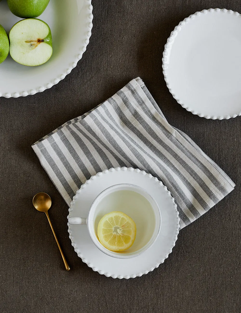 White Pearl Stoneware Cup and Saucer