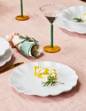 White Scalloped Edge Side Plate
