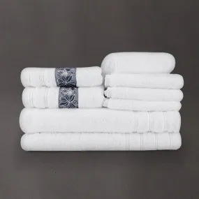 White Silly Cuddly Towel (Set of Eight)