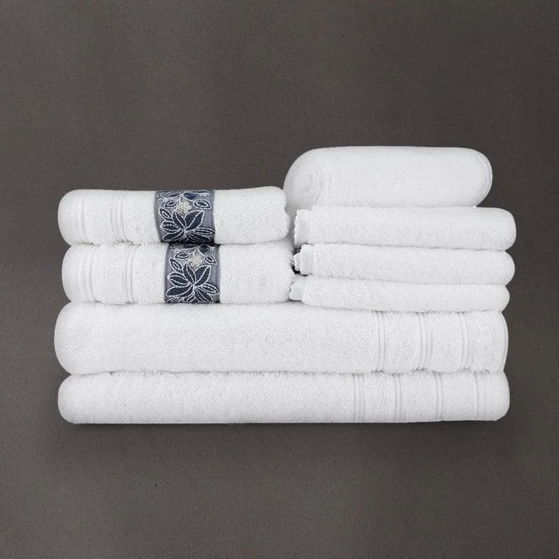 White Silly Cuddly Towel (Set of Eight)