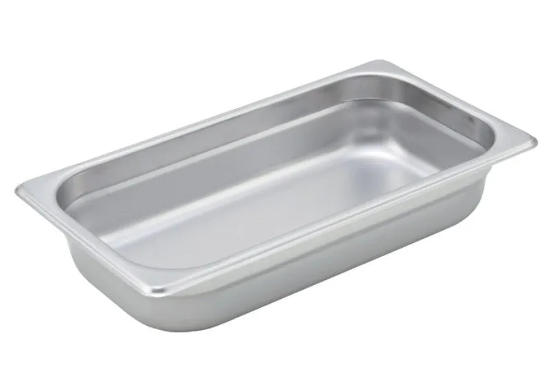 Winco SPJM-302 1/3 Size Stainless Steel Anti-Jam Steam Table Pan 2-1/2"