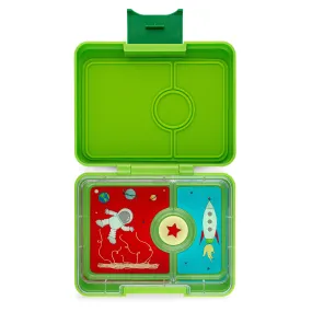 Yumbox Mini Snack 3-Compartment Lunch Box - Lime Green Rocket