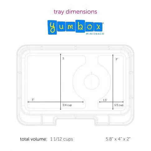 Yumbox Mini Snack 3-Compartment Lunch Box - Misty Aqua Toucan