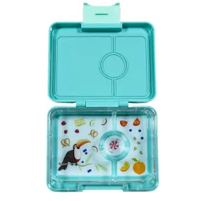 Yumbox Mini Snack 3-Compartment Lunch Box - Misty Aqua Toucan