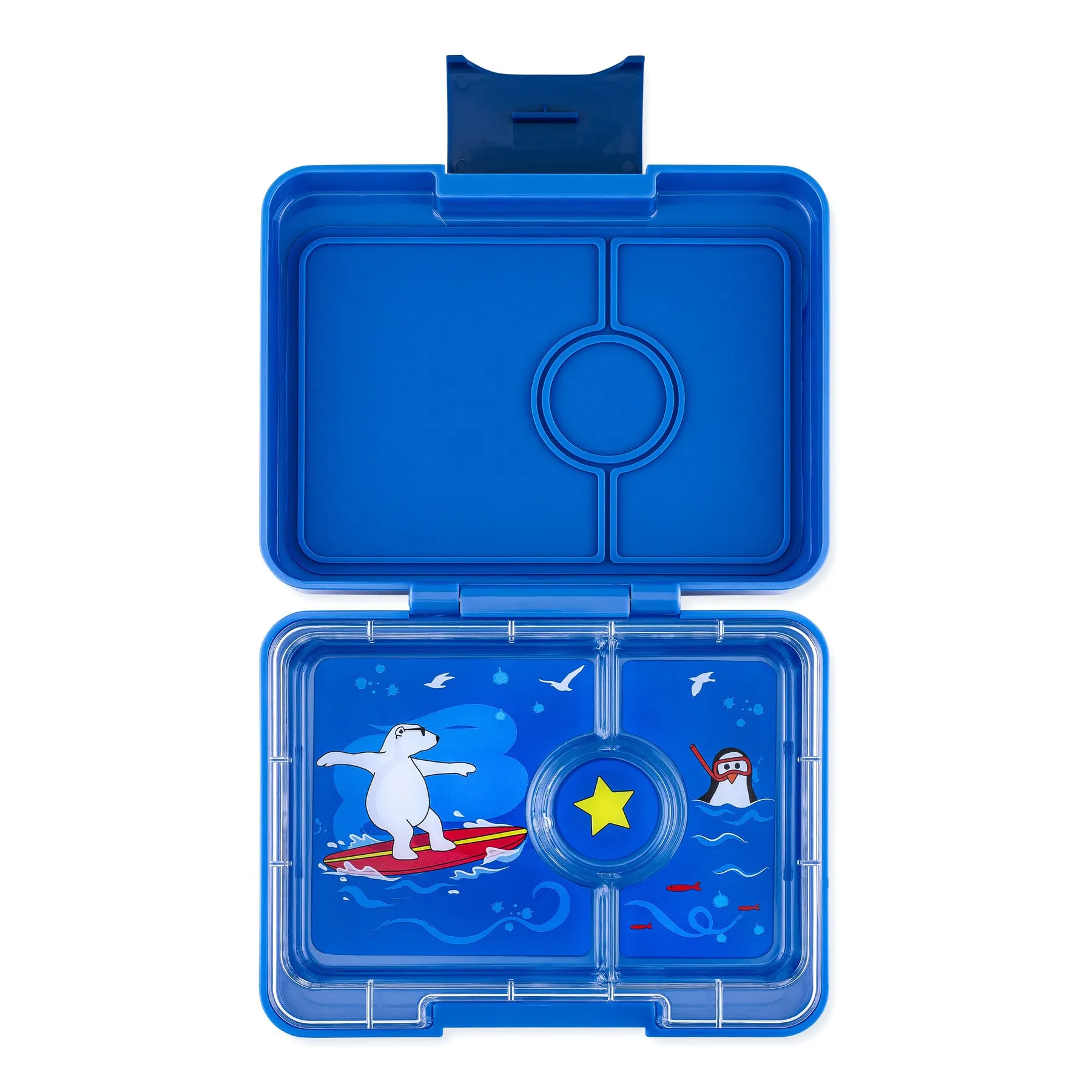 Yumbox Mini Snack - 3 Compartment Lunch Box - Surf Blue Polar Bear