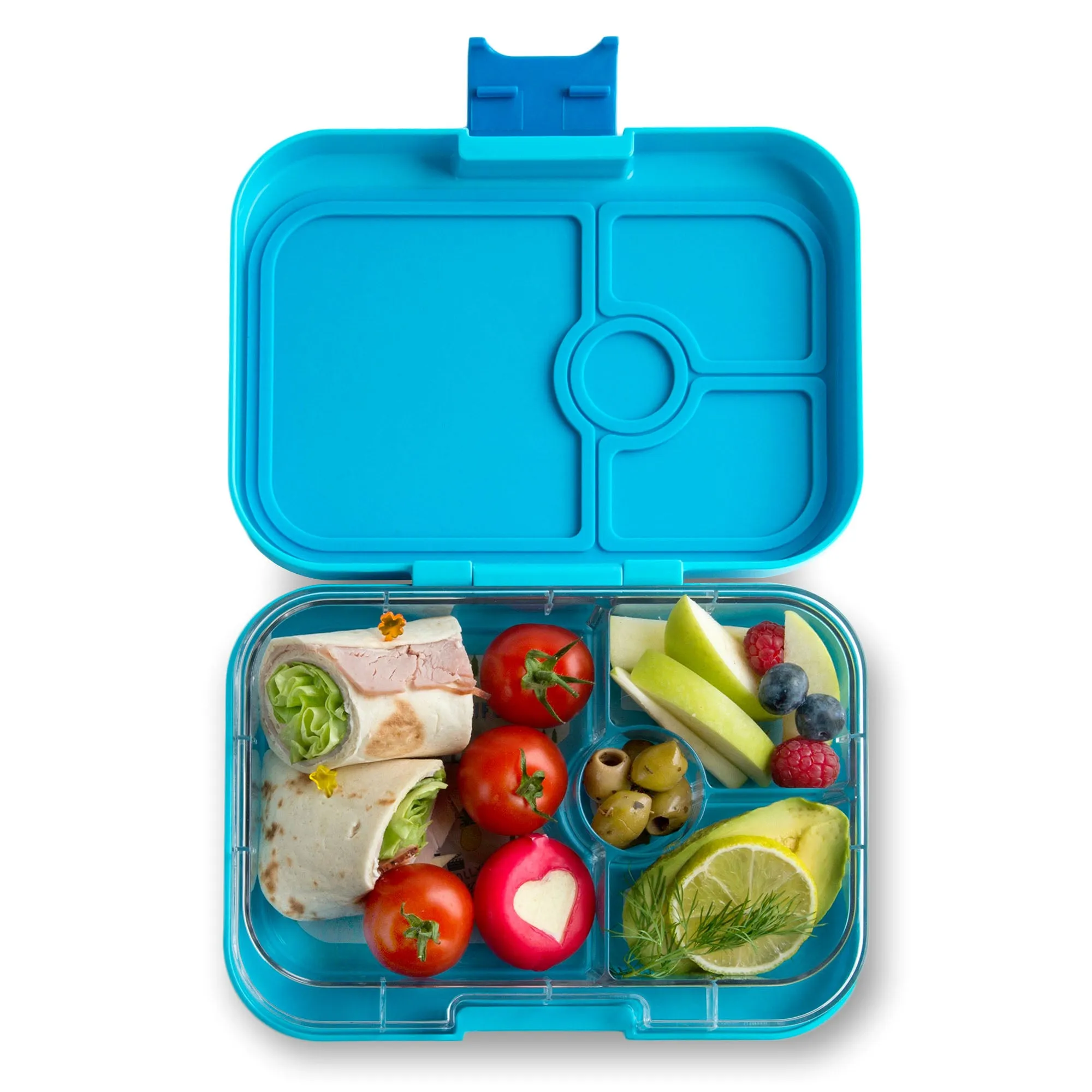 Yumbox Panino Blue Fish Route 66 4 Compartment Lunch Box