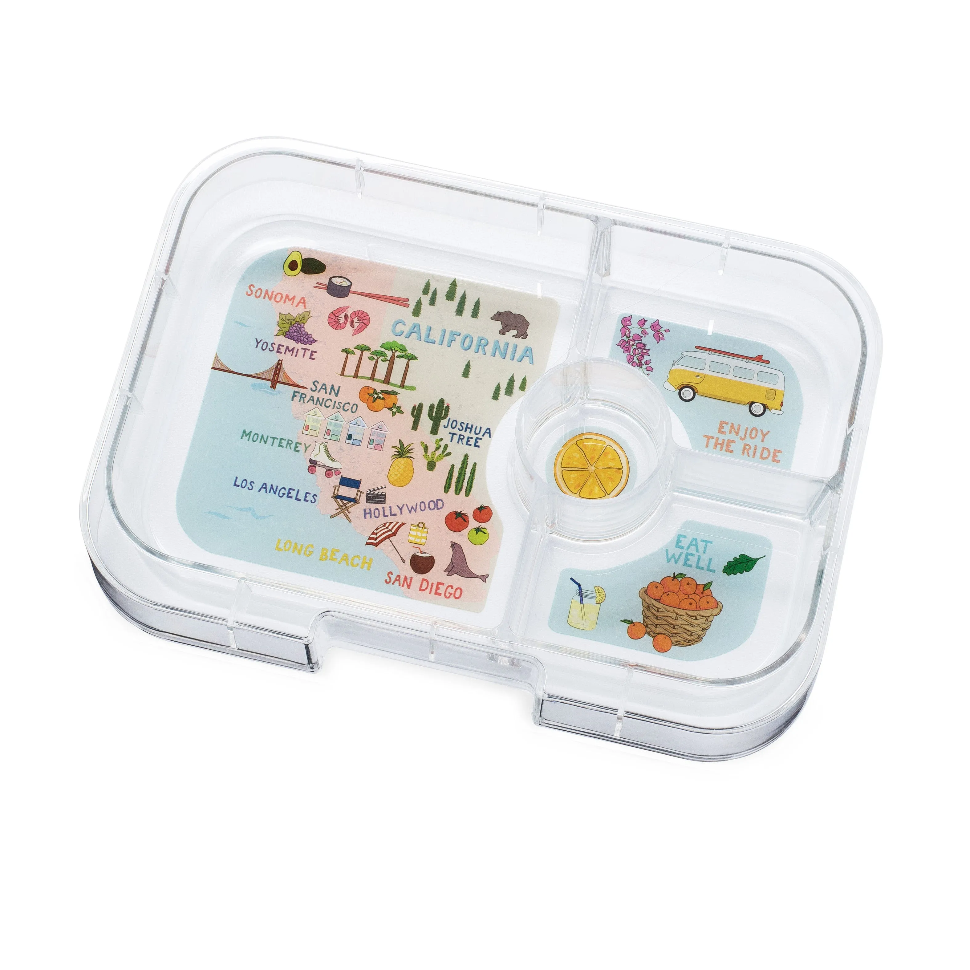 Yumbox Panino Malibu Purple Vintage California 4 Compartment Lunch Box