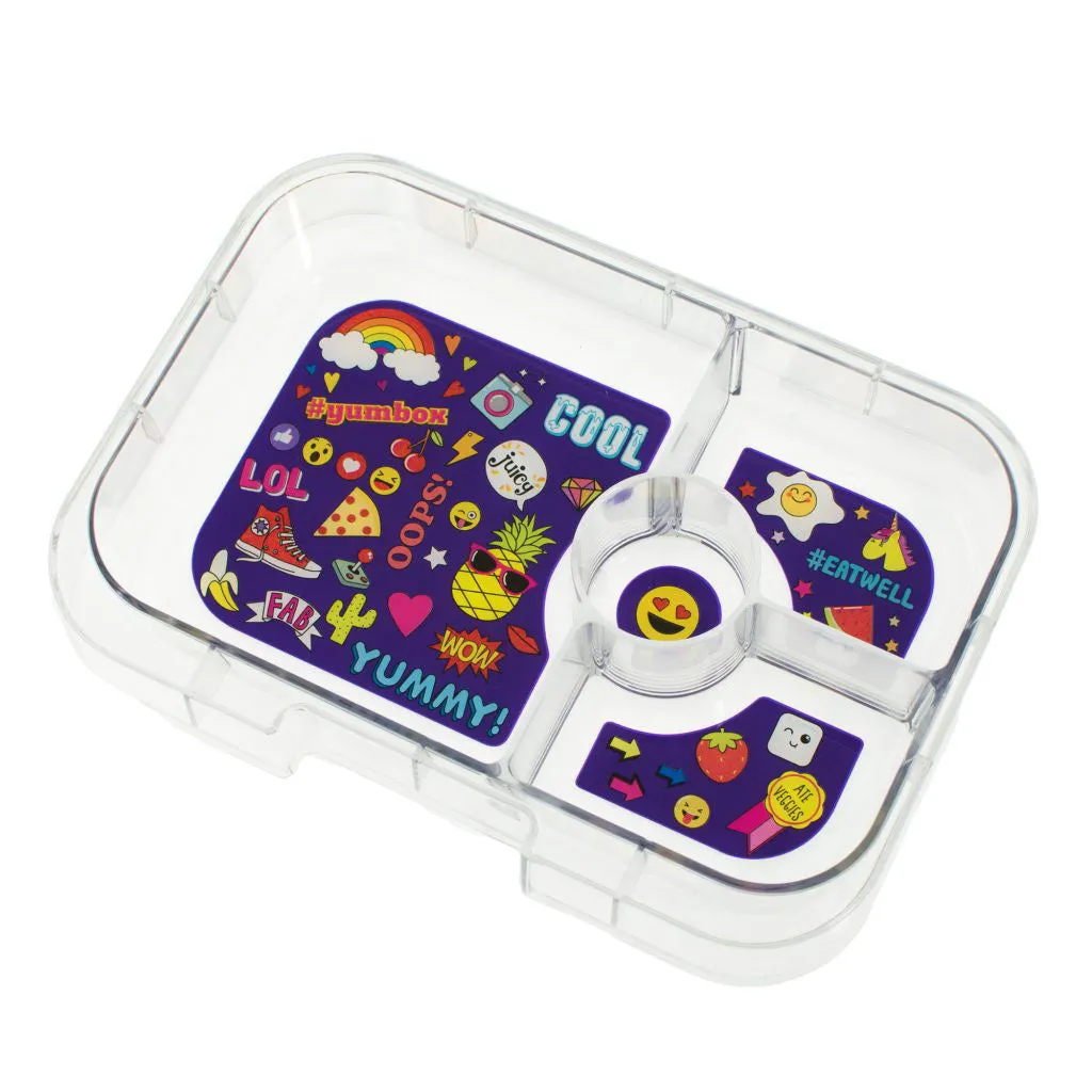Yumbox Panino with Emoji Tray Kawaii Pink 4-Compartment Lunch Box