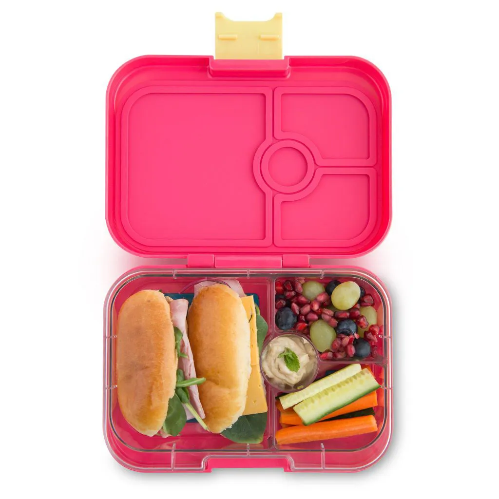 Yumbox Panino with Emoji Tray Kawaii Pink 4-Compartment Lunch Box
