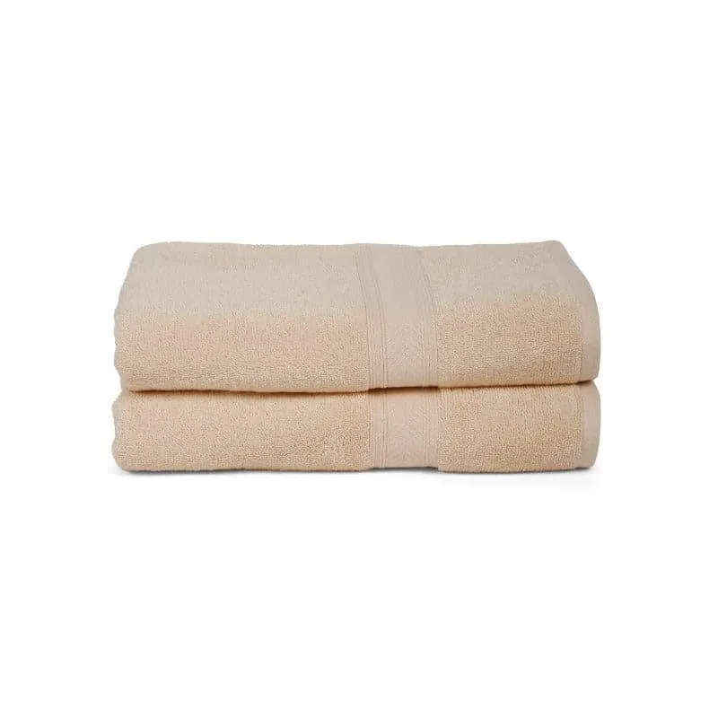 Zelda Bath Towel (Cream) - Set Of Two
